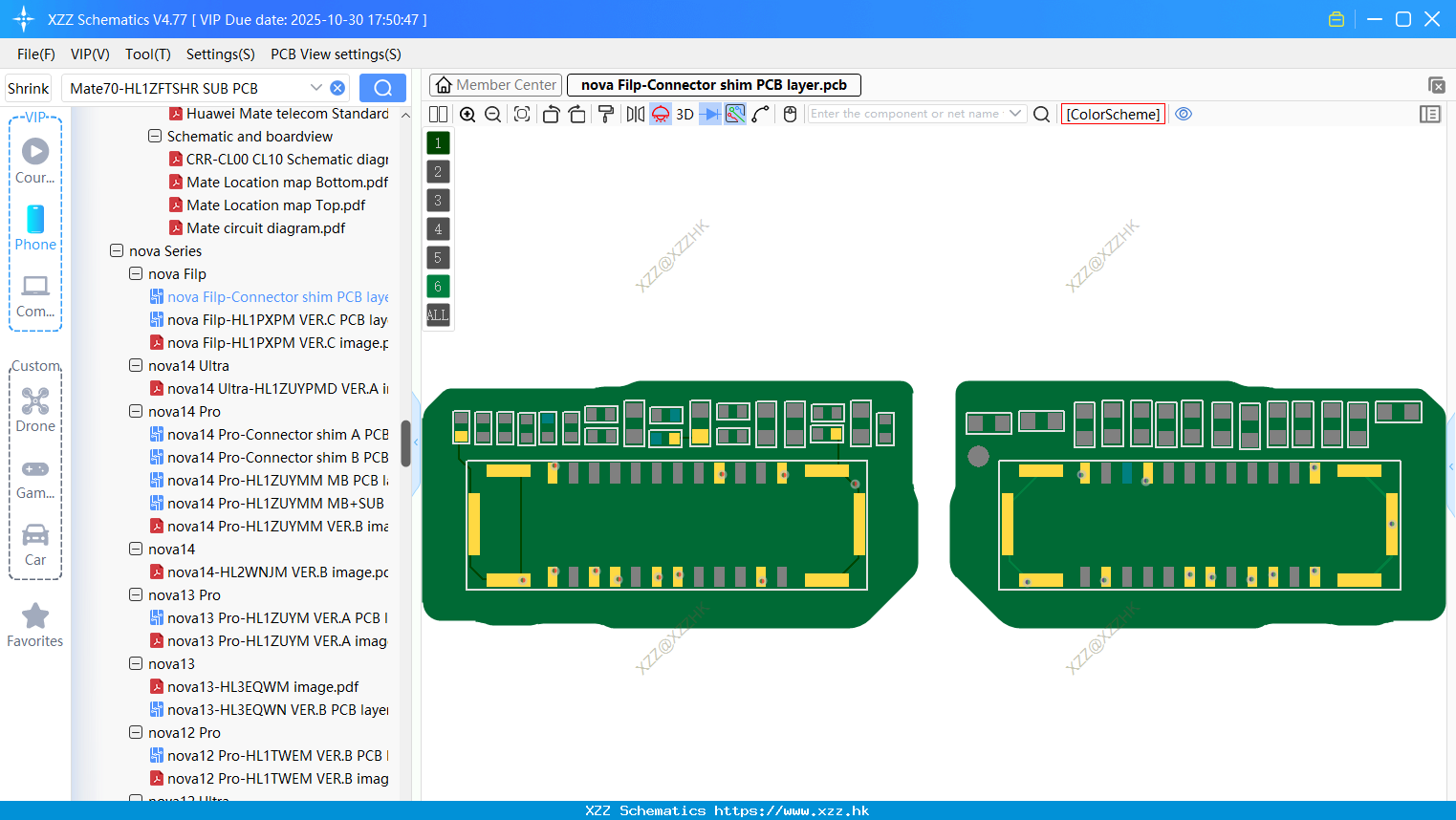 Huawei Nova Filp-Connector Shim PCB Layer